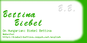 bettina biebel business card